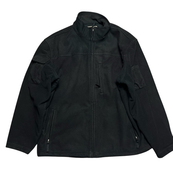 Duluth Trading Jacket Men’s 2XL Black Full Zip Fleece Outdoor Utility - Picture 1 of 5